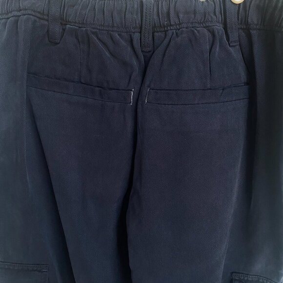White Stuff Arlo Tencel Cargo Trouser Pant Dark Navy Size 8R - Picture 11 of 14